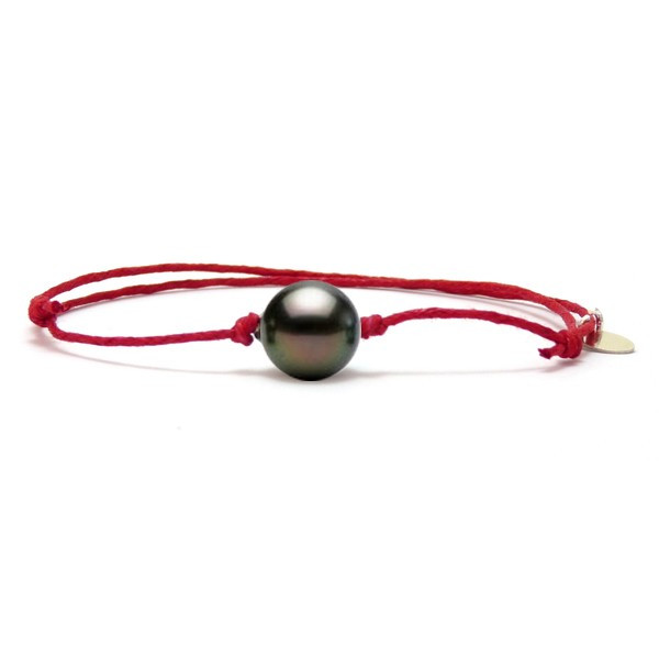 Inspiration Agate: Bracelet homme en cuir, perle de Tahiti