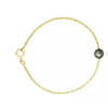 18K Gold  bracelet with a Tahitian pearl