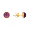 Boucles d'oreilles or 18k et amethystes