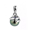 Pendentif argent perle de Tahiti poire Venus