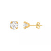 Boucles d'oreilles or 18k et zircons