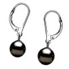 Fiona silver and Tahitian pearl earrings