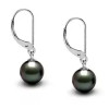 Fiona silver and Tahitian pearl earrings