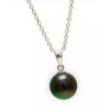 Sterling silver Tahitian pearl 10-10,5 mm pendant